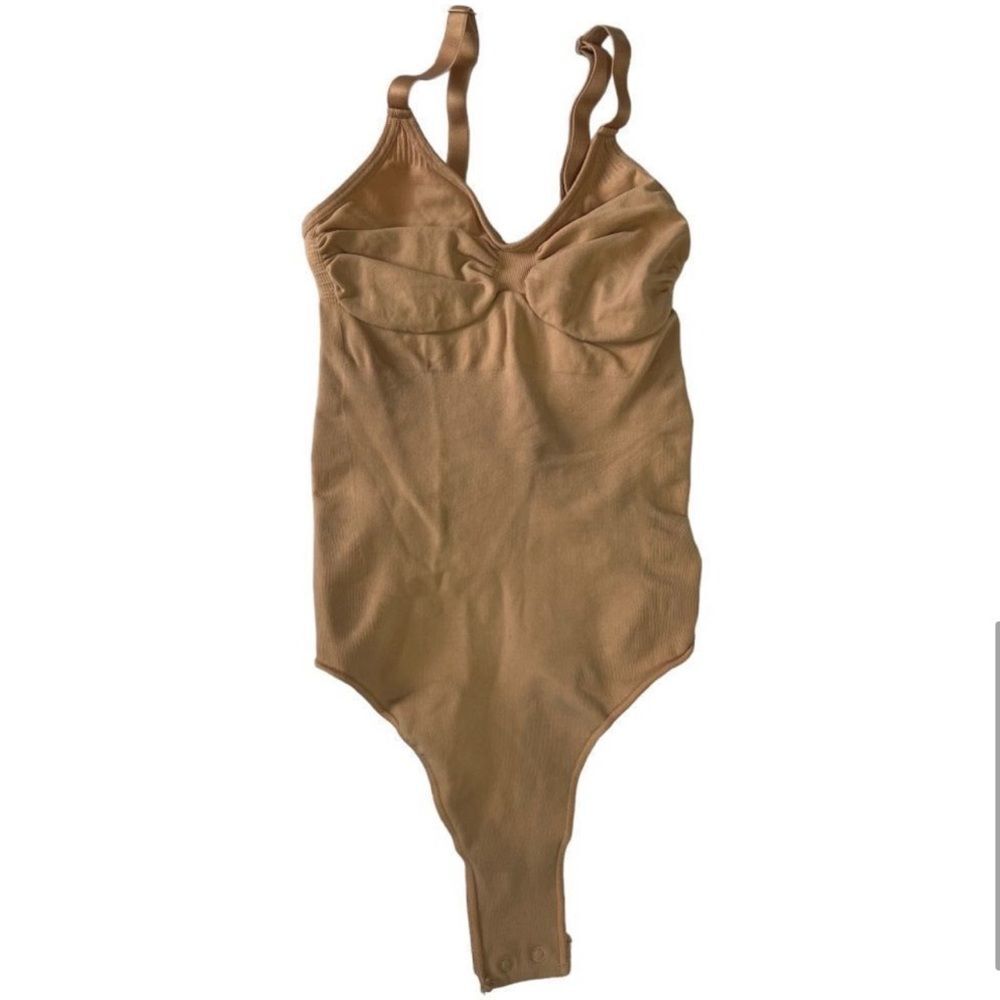 SKIMS SEAMLESS SCULPT THONG BODYSUIT SHAPEWEAR OCHRE BEIGE SIZE LARGE XL - Picture 5 of 8